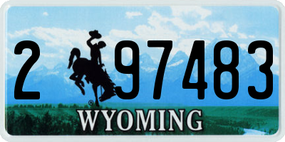 WY license plate 297483