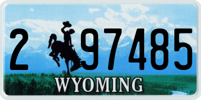 WY license plate 297485