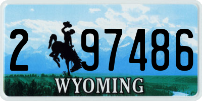 WY license plate 297486