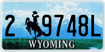 WY license plate 29748L