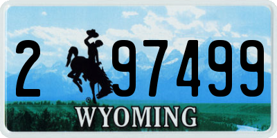 WY license plate 297499