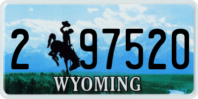 WY license plate 297520