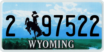 WY license plate 297522