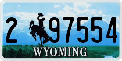 WY license plate 297554