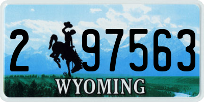 WY license plate 297563