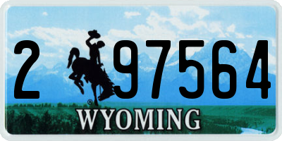 WY license plate 297564