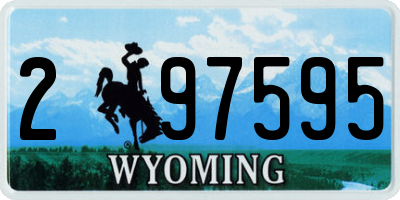 WY license plate 297595