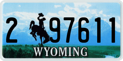 WY license plate 297611