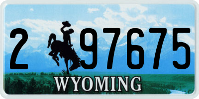 WY license plate 297675
