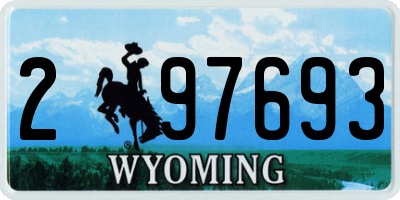WY license plate 297693