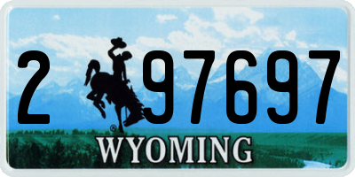 WY license plate 297697