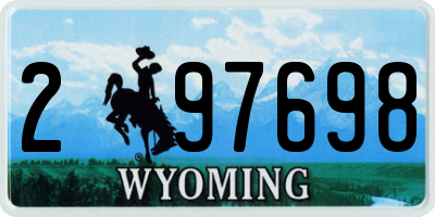WY license plate 297698