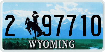WY license plate 297710