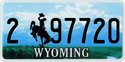 WY license plate 297720