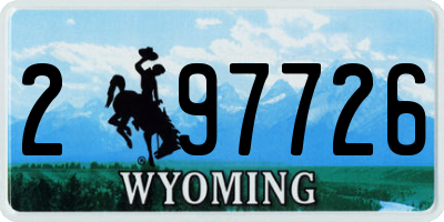 WY license plate 297726