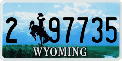 WY license plate 297735