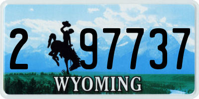 WY license plate 297737