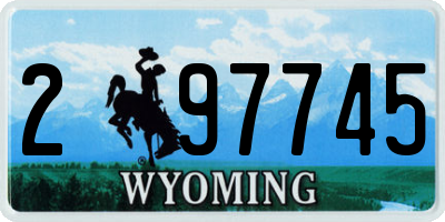 WY license plate 297745