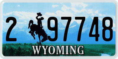 WY license plate 297748