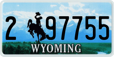 WY license plate 297755