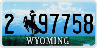 WY license plate 297758
