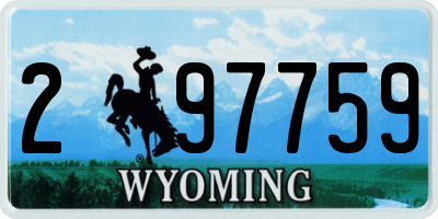 WY license plate 297759