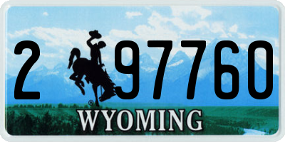 WY license plate 297760