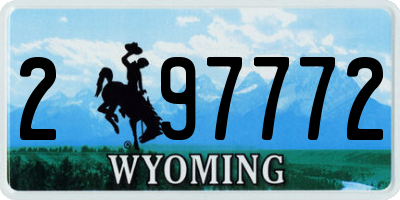 WY license plate 297772