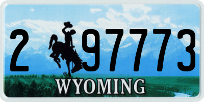 WY license plate 297773