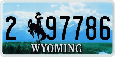 WY license plate 297786