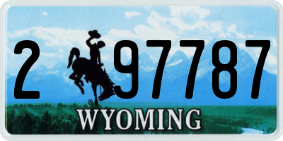 WY license plate 297787