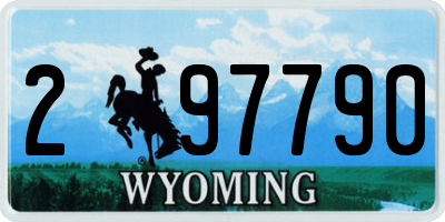 WY license plate 297790