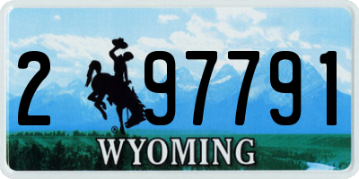 WY license plate 297791