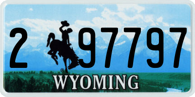 WY license plate 297797