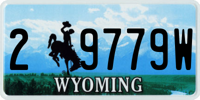 WY license plate 29779W