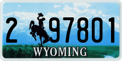 WY license plate 297801