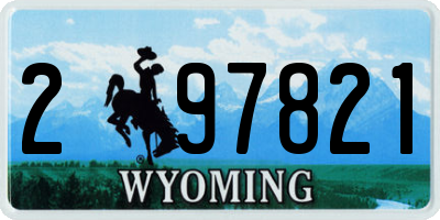 WY license plate 297821