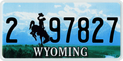 WY license plate 297827
