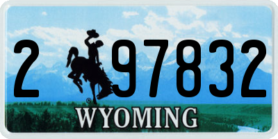 WY license plate 297832