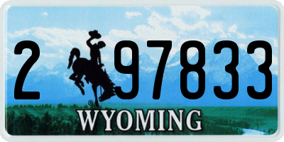 WY license plate 297833
