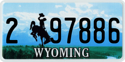 WY license plate 297886