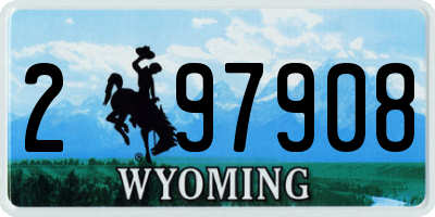 WY license plate 297908