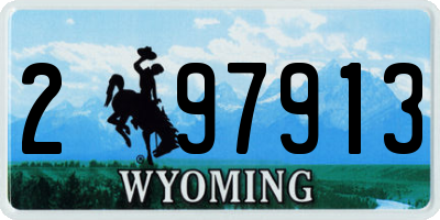 WY license plate 297913