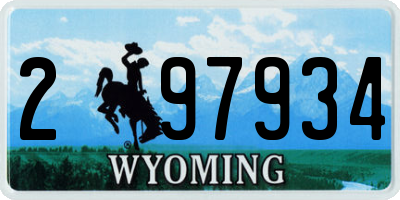 WY license plate 297934