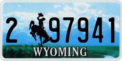 WY license plate 297941