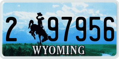 WY license plate 297956