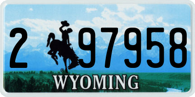 WY license plate 297958