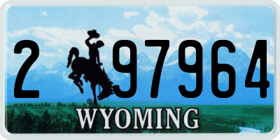 WY license plate 297964