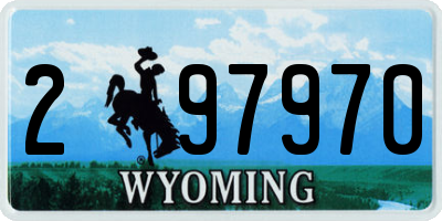 WY license plate 297970