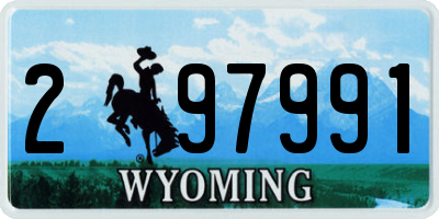 WY license plate 297991